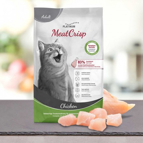 Platinum MeatCrisp Adult Chicken, hrană uscată pentru pisici